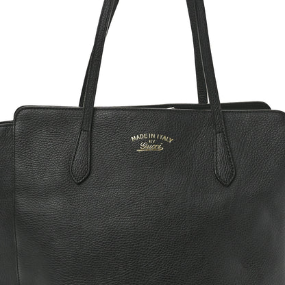 Gucci Pebbled Calfskin Medium Swing Tote Black 7 of 9