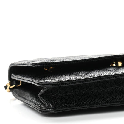 Chanel Caviar Quilted Wallet On Chain WOC Black 10 of 12