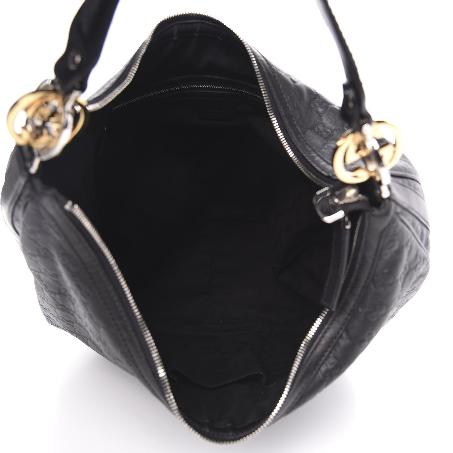 Gucci Guccissima Large GG Twins Hobo Black 5 of 11