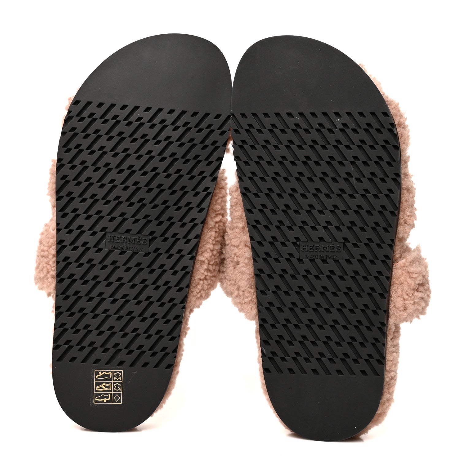 Hermes Woolskin Womens Chypre Sandals 37.5 Bois De Santal 5 of 8