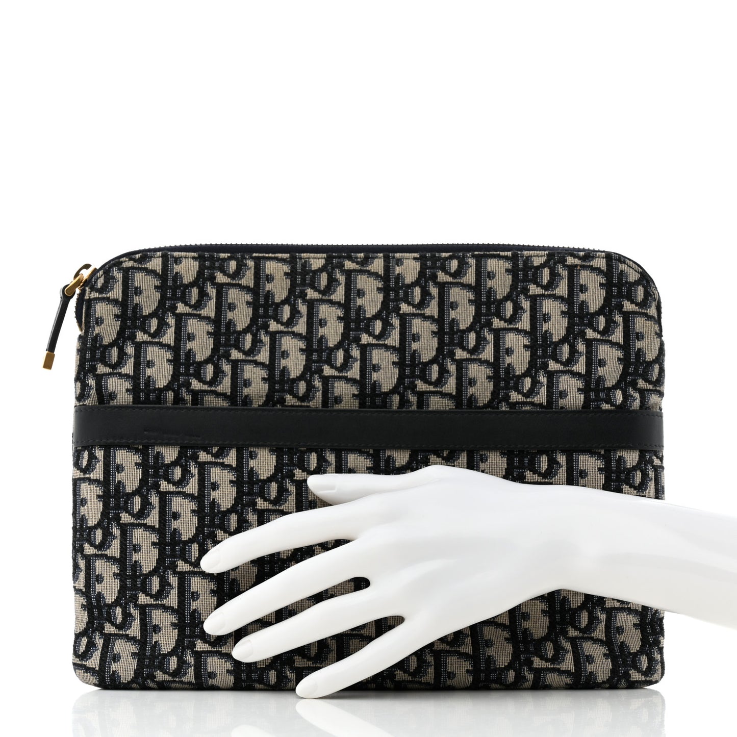 Oblique Pouch Clutch Blue