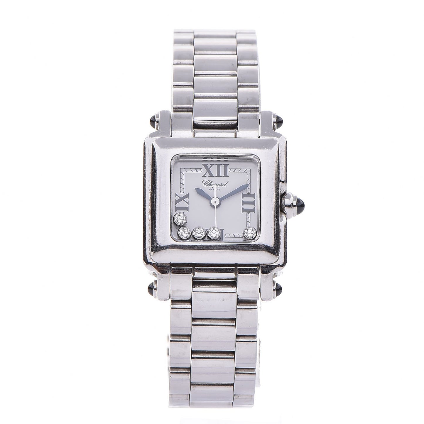 Stainless Steel 5 Floating Diamond 23mm 5 Happy Sport Quartz Watch White 27/8893-23