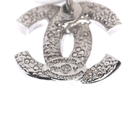 Chanel Crystal CC Earrings Silver 4 of 5