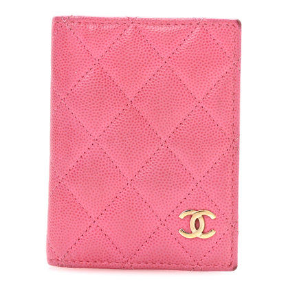 Chanel Caviar Quilted Card Holder Wallet Pink 1 of 8