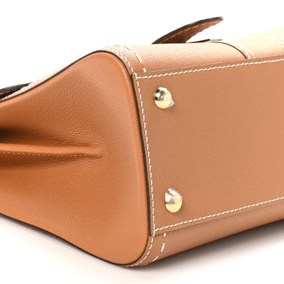 Delvaux Grained Rodeo Calfskin Surpique PM Brillant Satchel Vegetal Ivory 9 of 11