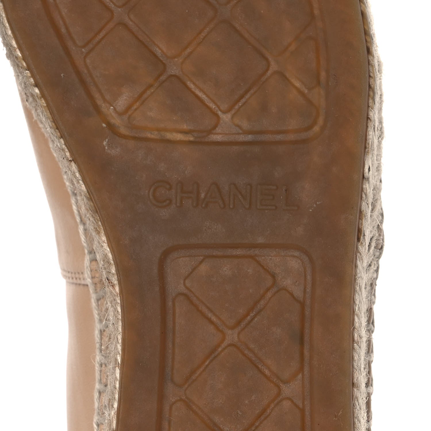 Chanel Lambskin CC Espadrilles 41 Beige Black 6 of 8