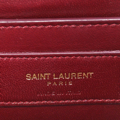 Saint Laurent Velvet Crystal Studded Monogram Small Kate Satchel Red 6 of 9