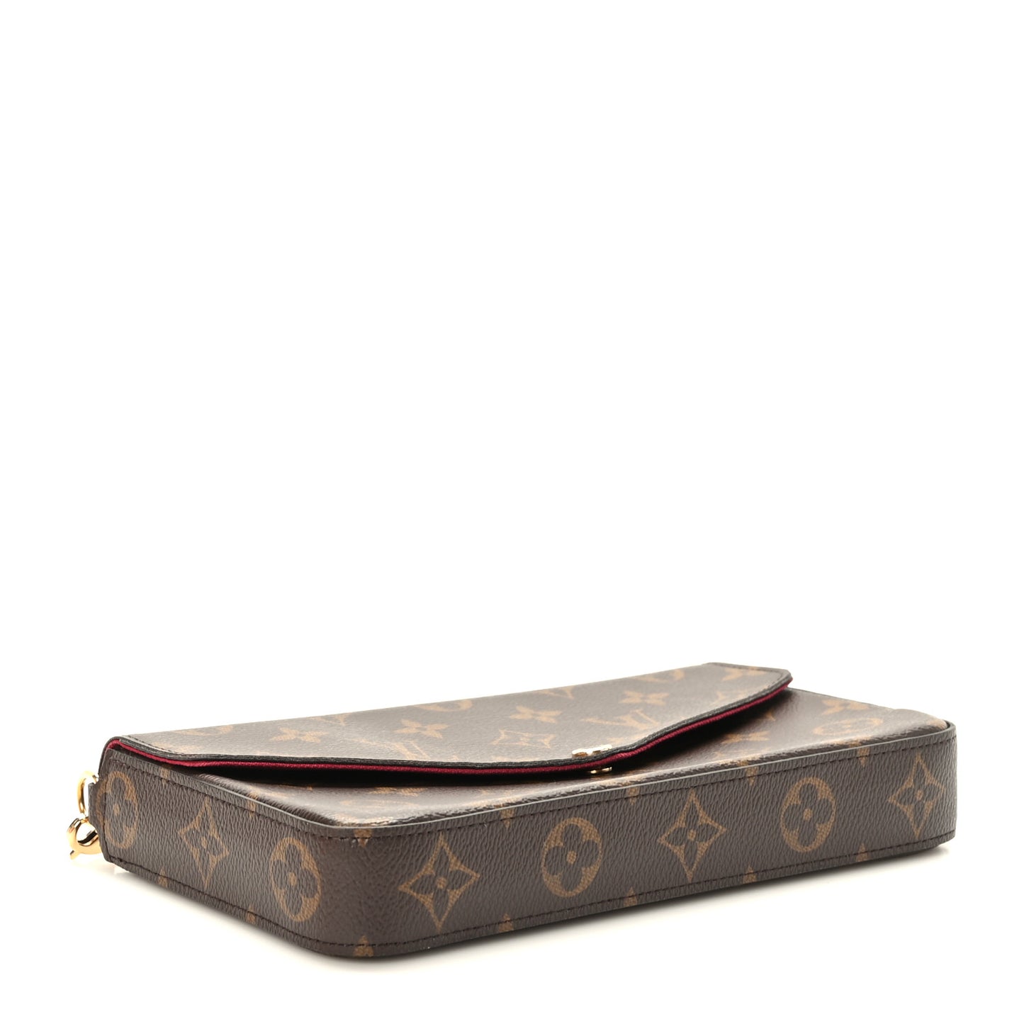 Monogram Pochette Felicie Chain Wallet Fuchsia