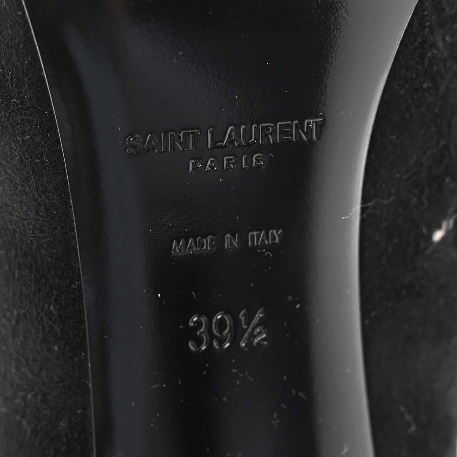 Saint Laurent Suede Kate 85 Zip Bootie 39.5 Black 8 of 9