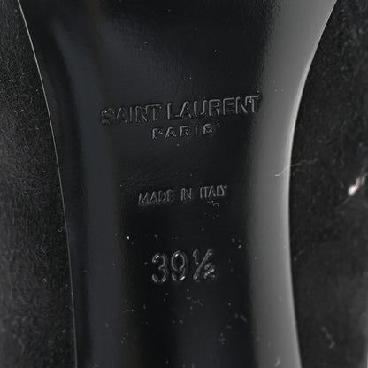 Saint Laurent Suede Kate 85 Zip Bootie 39.5 Black 8 of 9