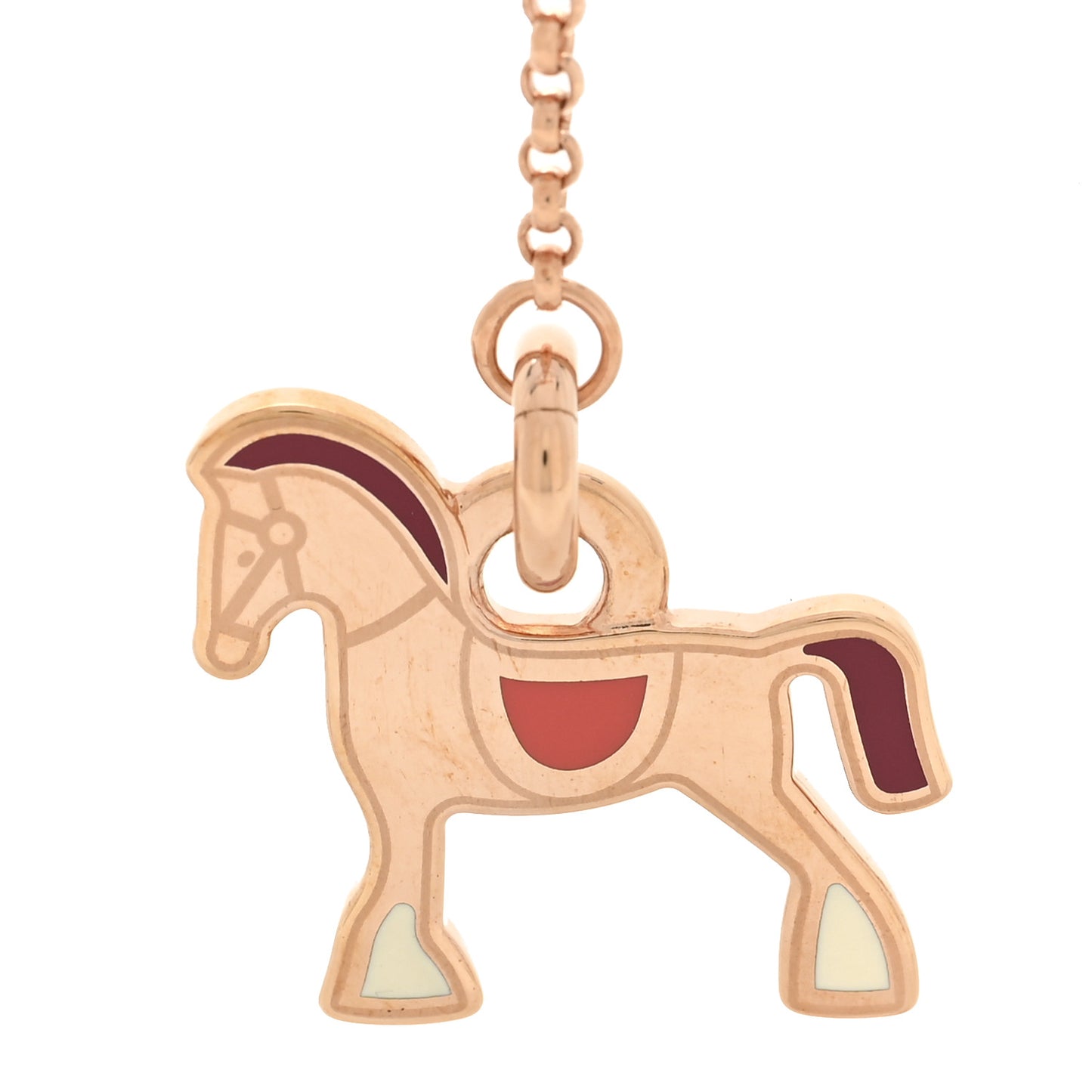 Metal Enamel Cheval Grand Parade Necklace Rose Gold