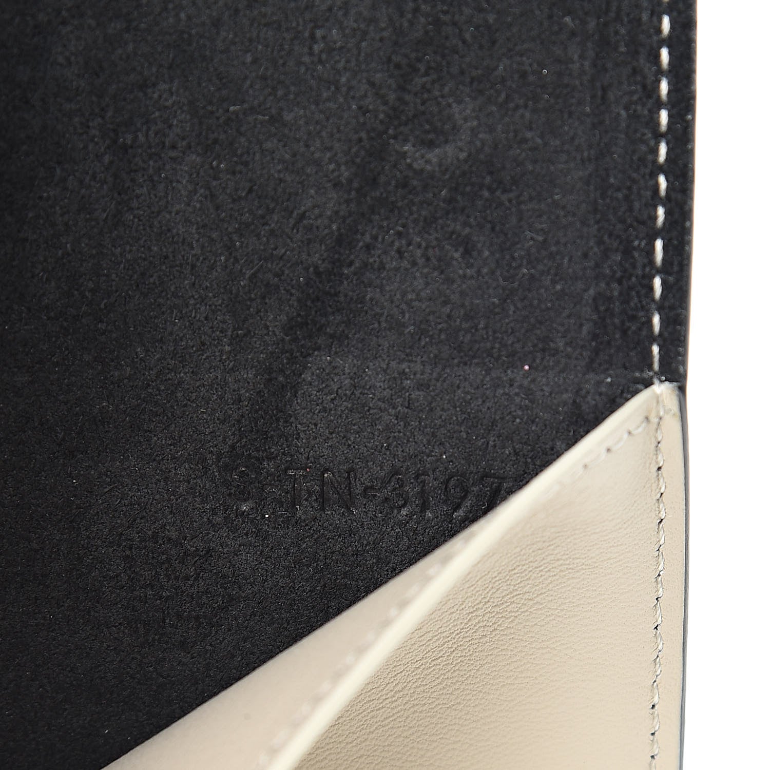 Celine Grained Calfskin Strap Passport Cover Black Chalk 8 of 9