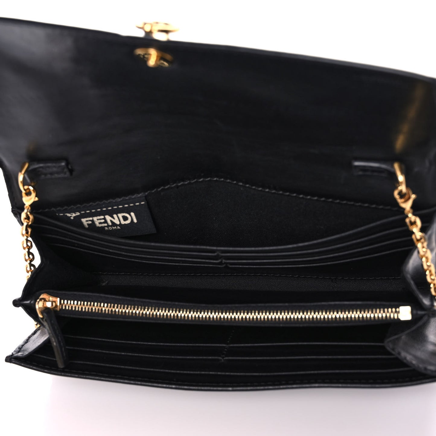 Vitello Liberty Century Lucido By The Way Continental Wallet On Chain Black