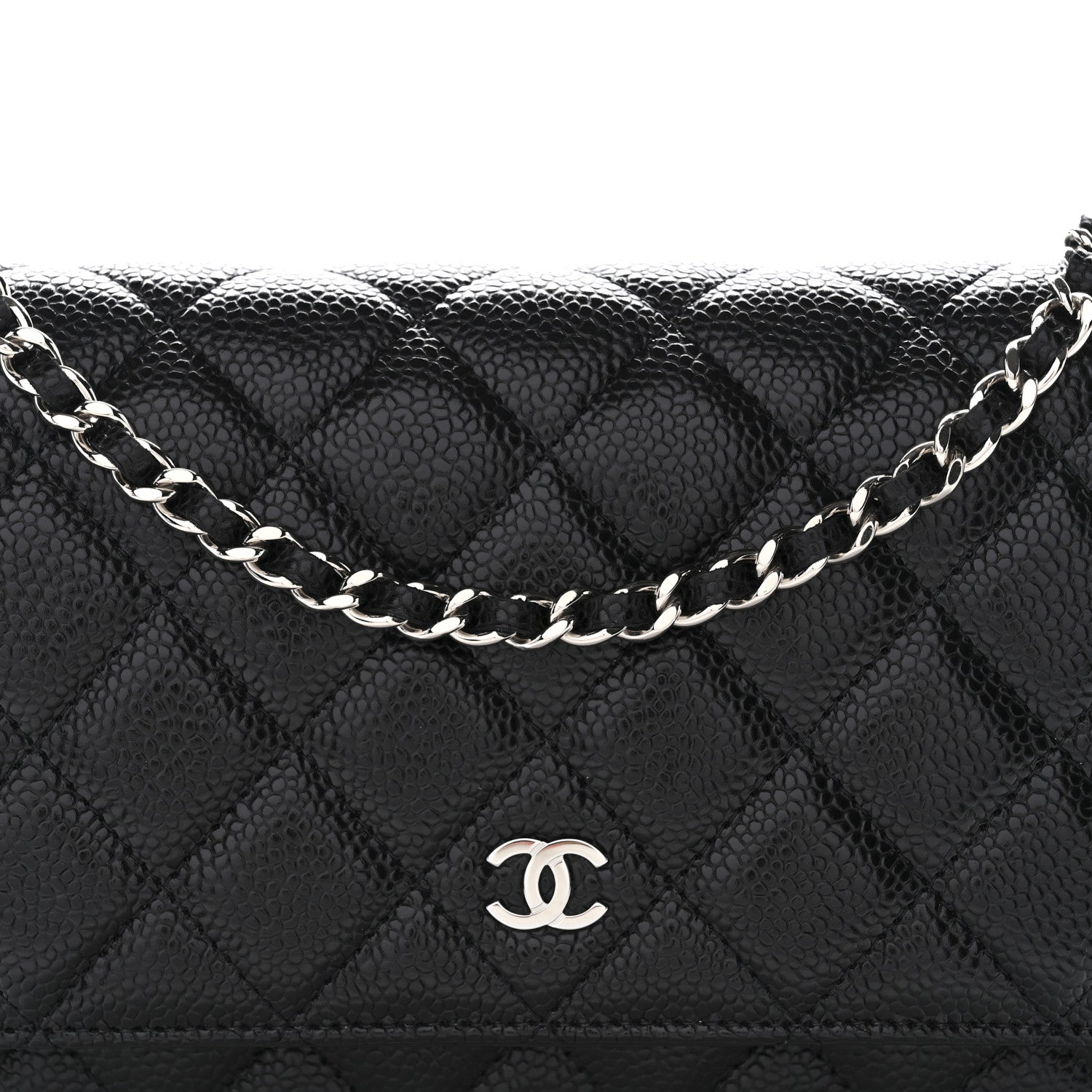 Chanel Caviar Quilted Wallet on Chain WOC Black 11 of 12