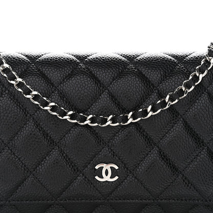 Chanel Caviar Quilted Wallet on Chain WOC Black 11 of 12