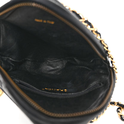Chanel Lambskin Quilted Diamond Tassel Shoulder Bag Black 5 of 11