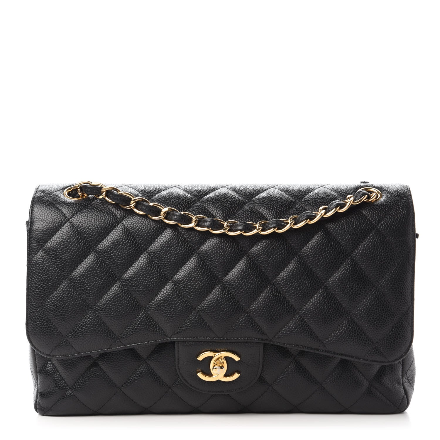 Chanel Caviar Quilted Jumbo Double Flap Black 1 of 10