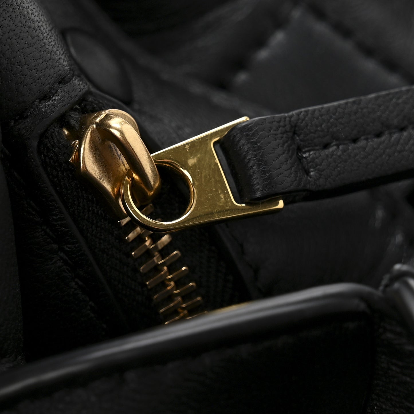Lambskin Maxi Intrecciato Mini North South Cassette Tote Black