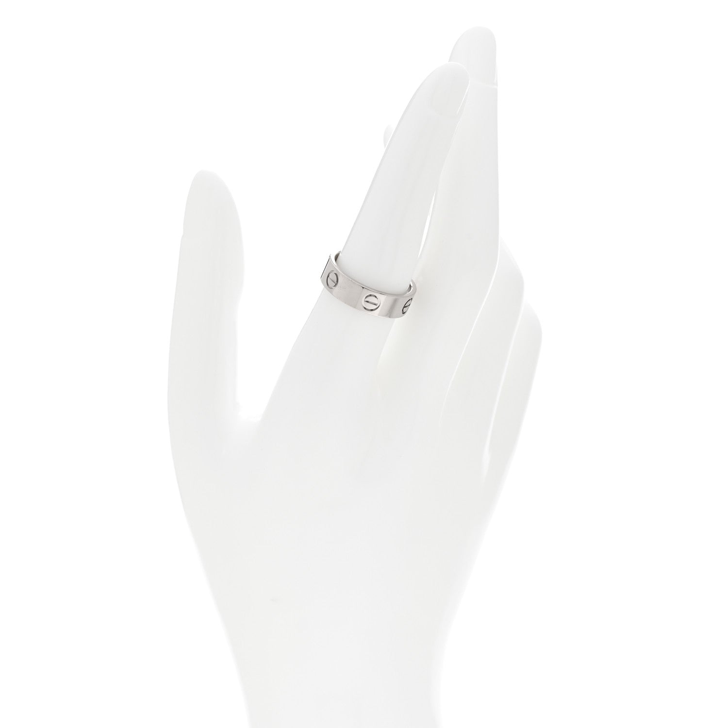 Cartier 18K White Gold 5.5mm LOVE Ring 55 7.25 2 of 4