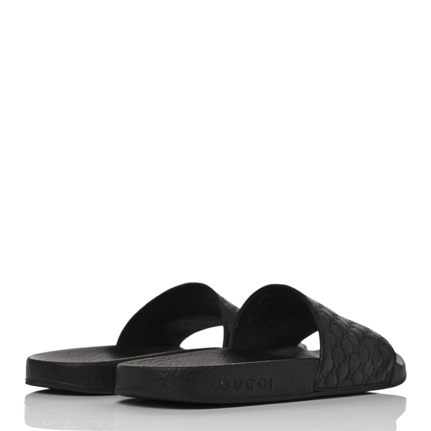 Microguccissima Slide Sandals 38 Black