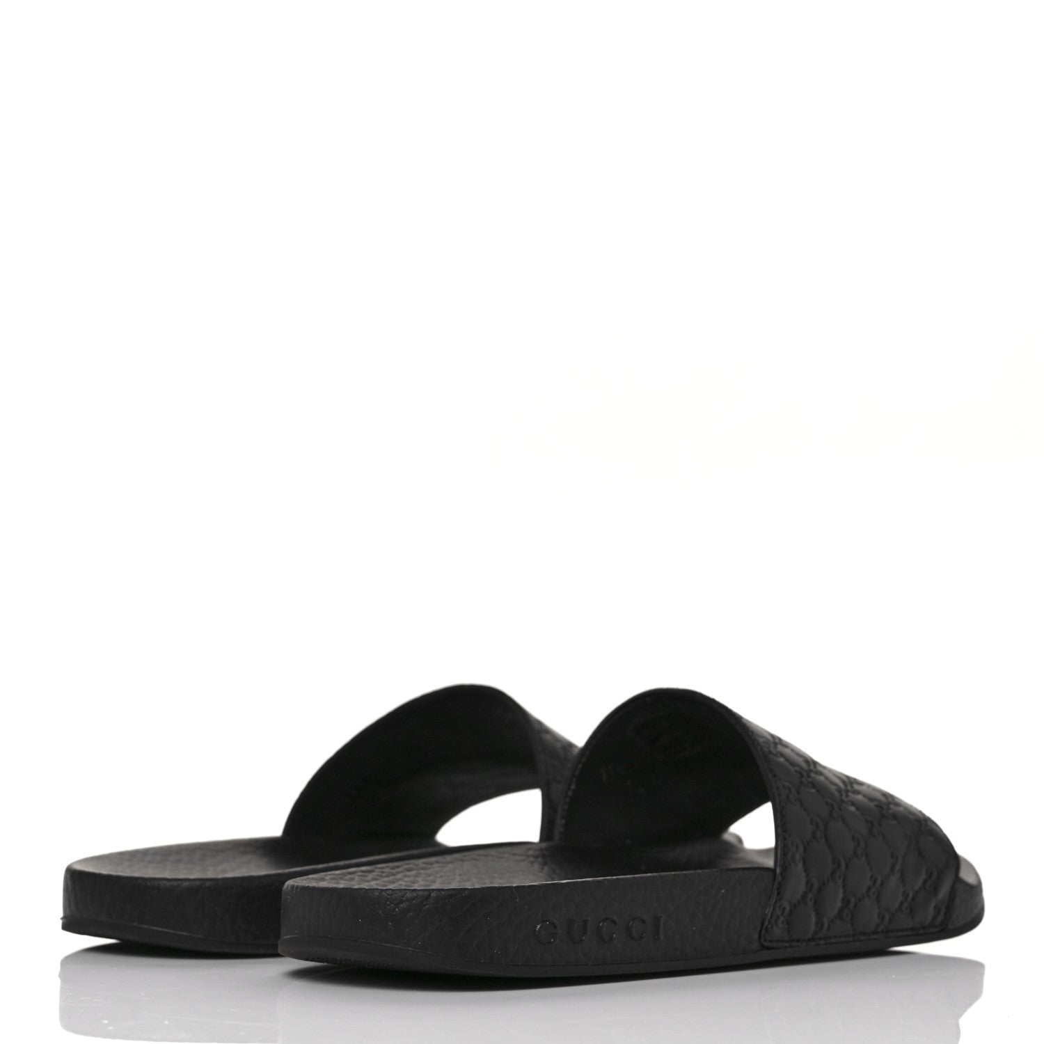 Gucci Microguccissima Slide Sandals 38 Black 4 of 8
