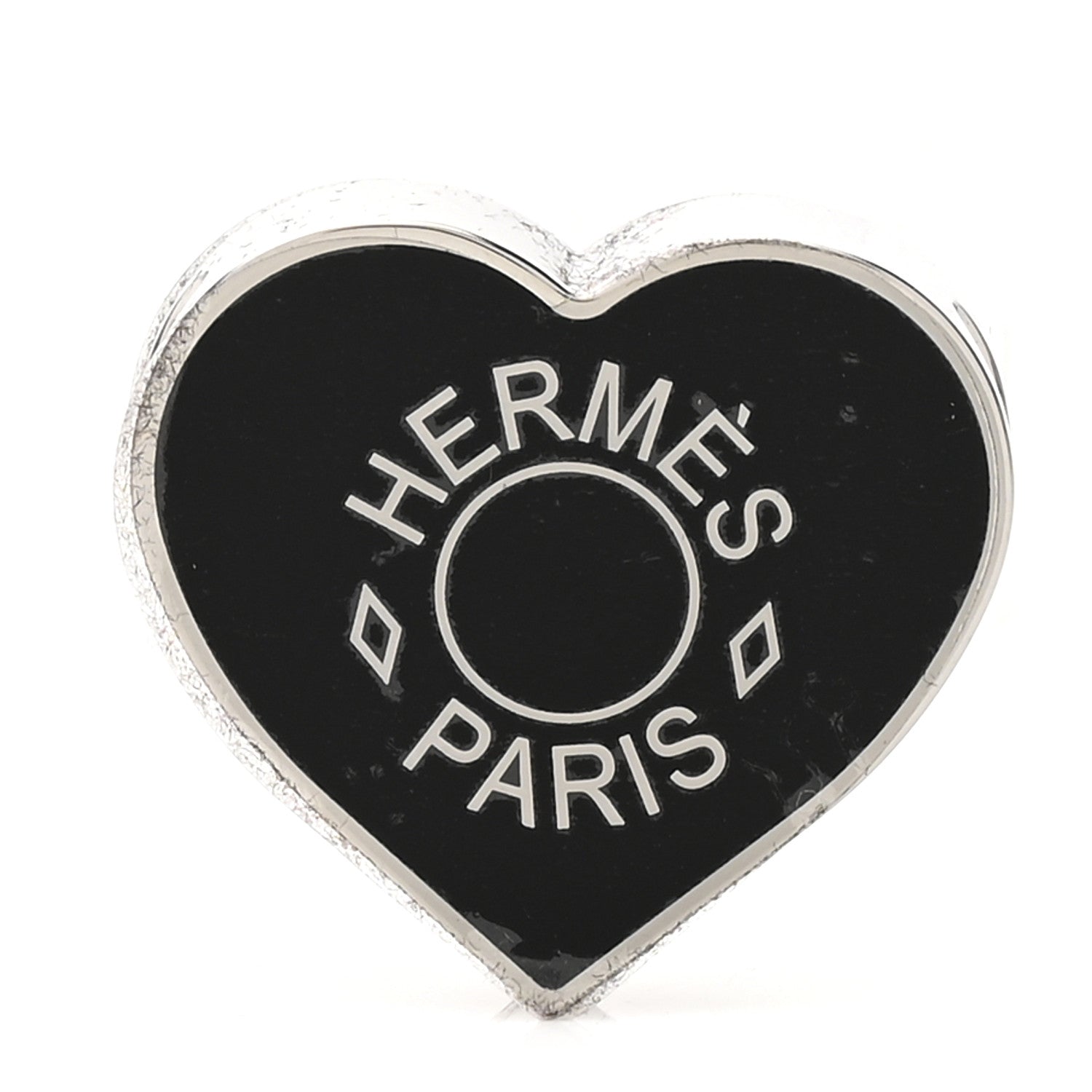 Hermes Palladium Coeur Scarf Ring Black 1 of 5