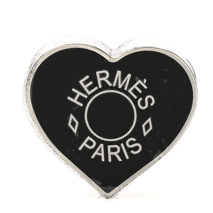 Hermes Palladium Coeur Scarf Ring Black 1 of 5