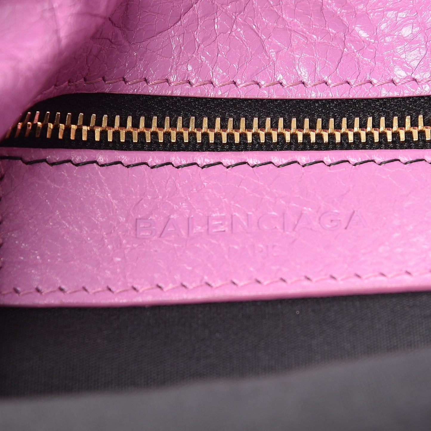 Agneau Giant 12 Gold Hardware Envelope Strap Clutch Rose Berlingot