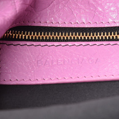 Balenciaga Agneau Giant 12 Gold Hardware Envelope Strap Clutch Rose Berlingot 6 of 12