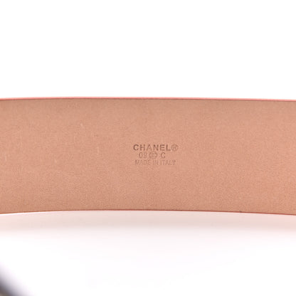 Chanel Patent Calfskin Enamel CC Logo Belt 85 34 Orange 4 of 9