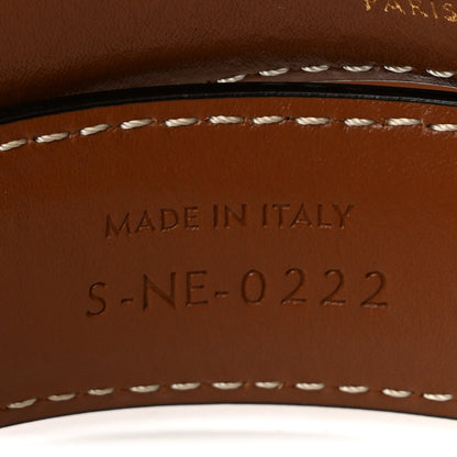 Celine Canvas Calfskin Medium 25mm Triomphe Belt 75 30 White Tan 5 of 6