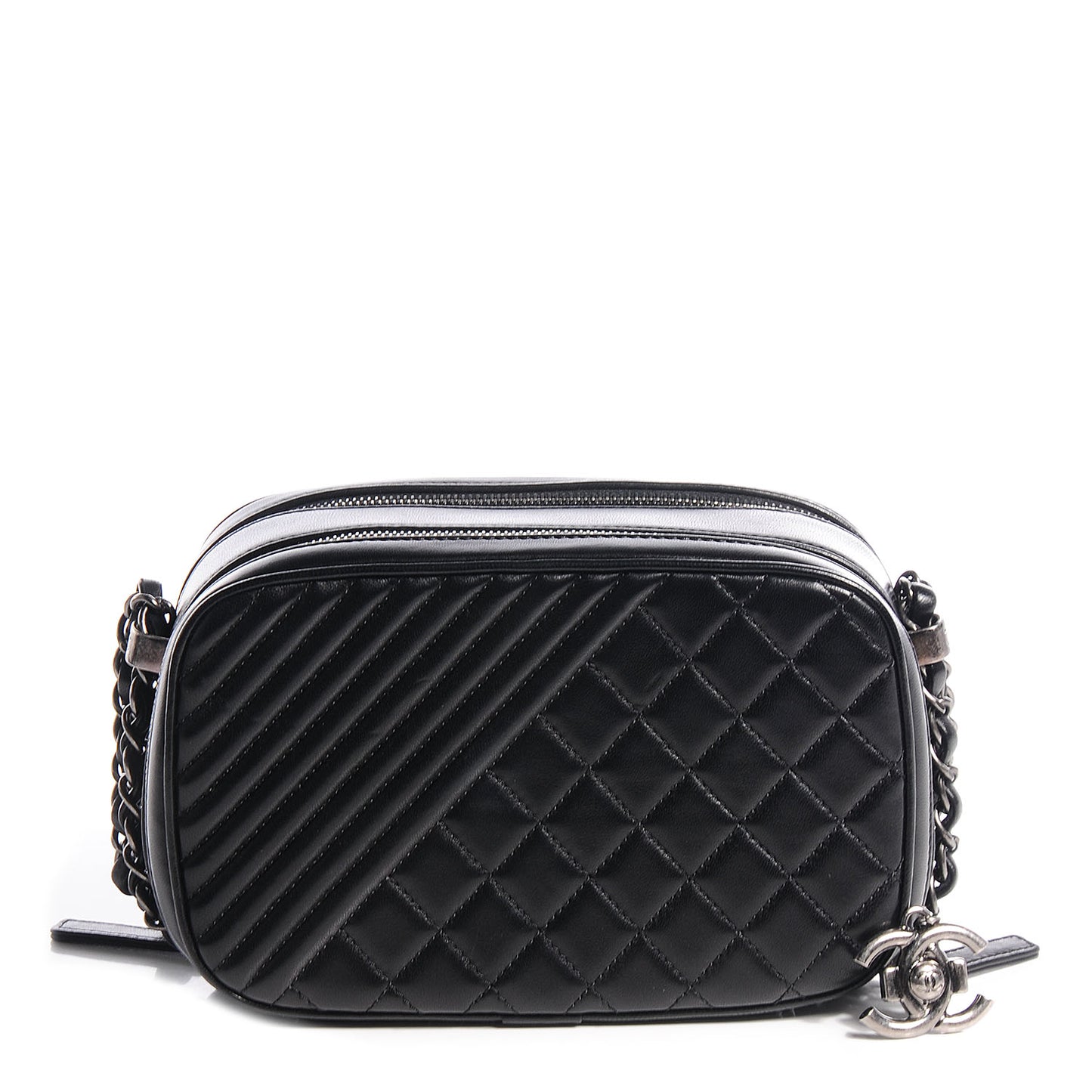 Lambskin Small Coco Boy Camera Case Black