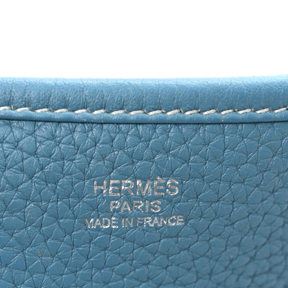 Hermes Taurillon Clemence Evelyne III GM Blue Jean 6 of 10