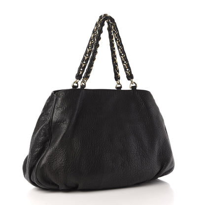 Fendi Crinkled Lambskin Mia Tote Black 3 of 11