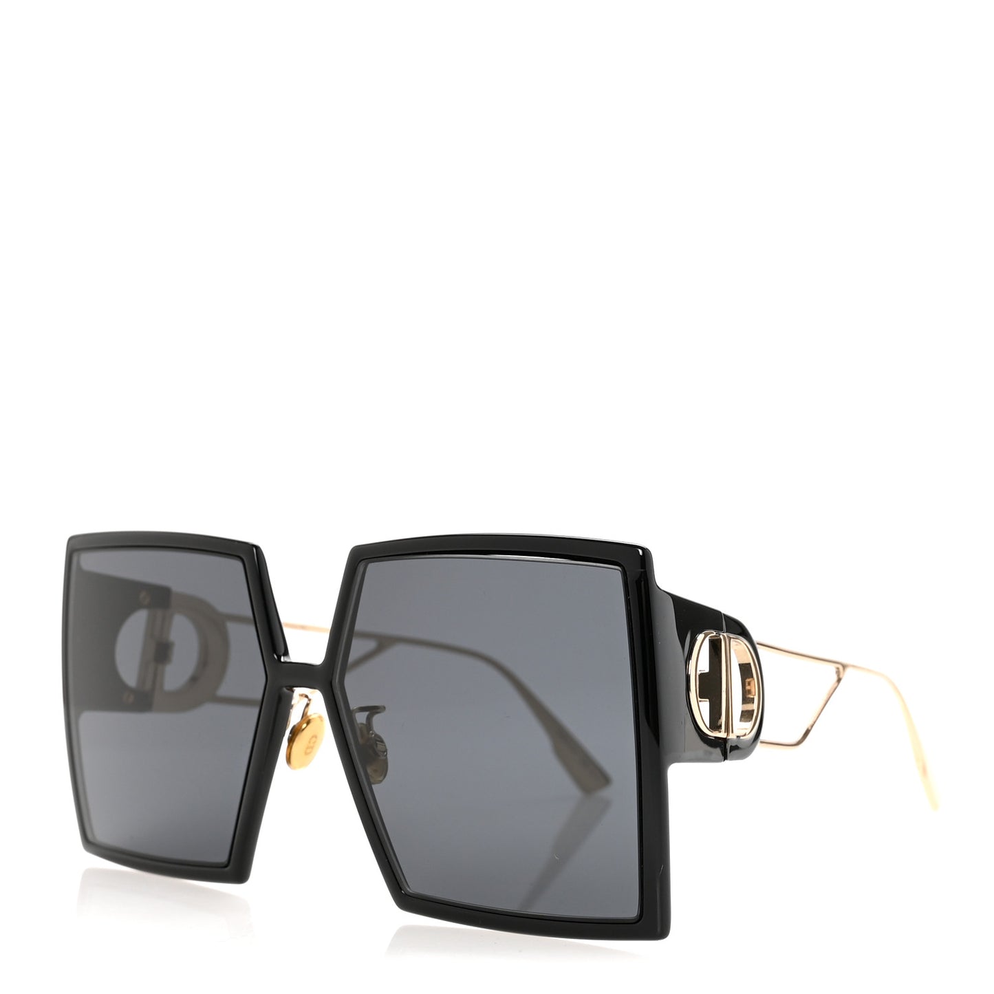 Acetate Square 30 Montaigne Sunglasses Black