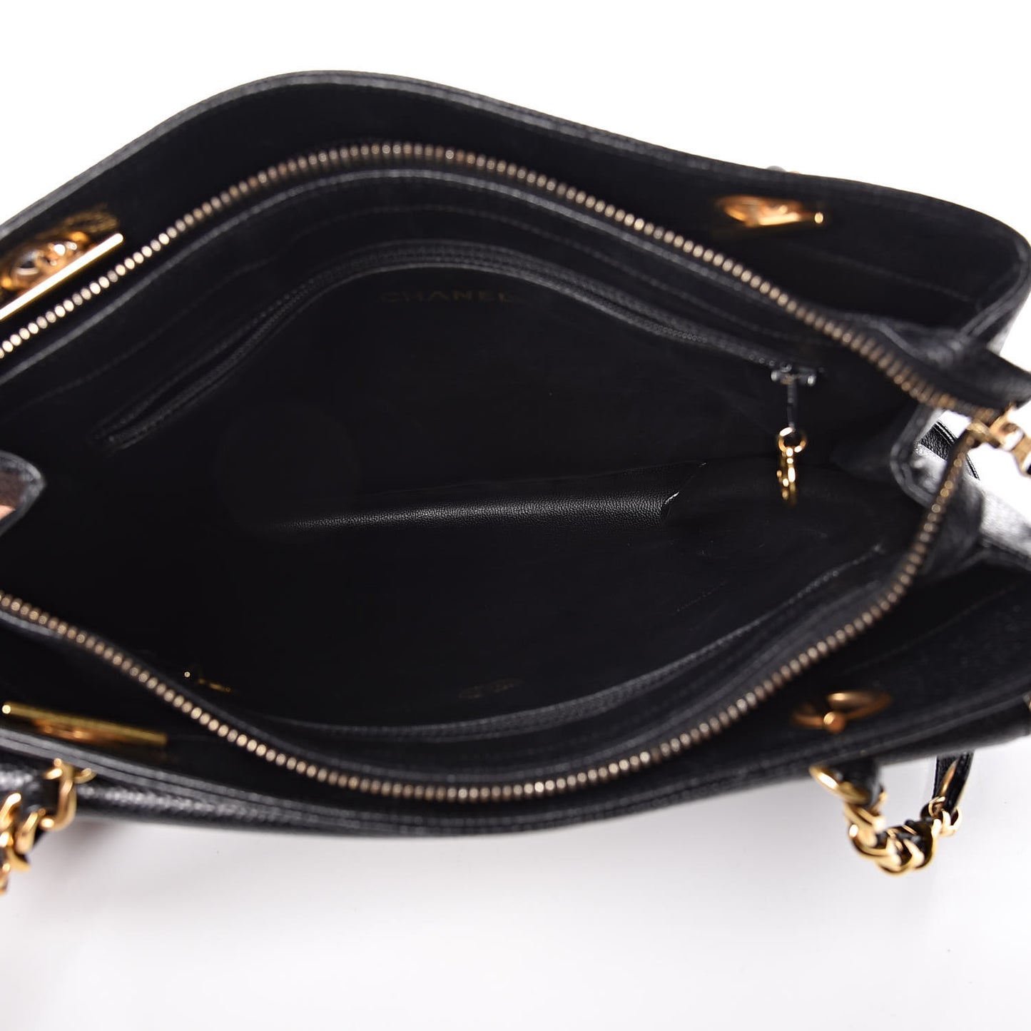 Caviar Flap Shoulder Bag Black