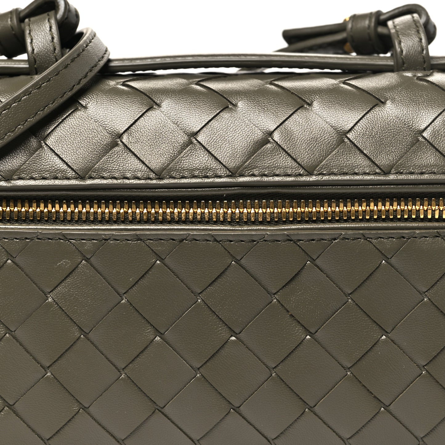 Calfskin Intrecciato Bang Bang Vanity Case Cypress