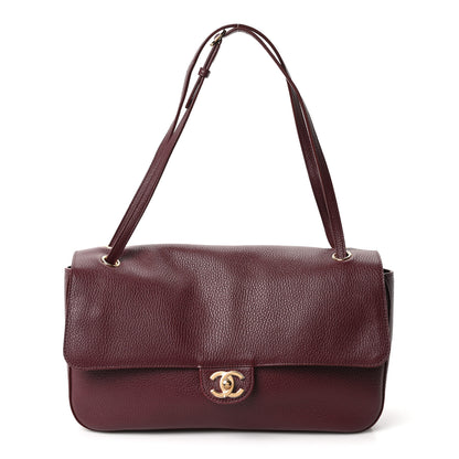 Chanel Grained Calfskin Small Souplissimo Maxi Flap Burgundy 1 of 11