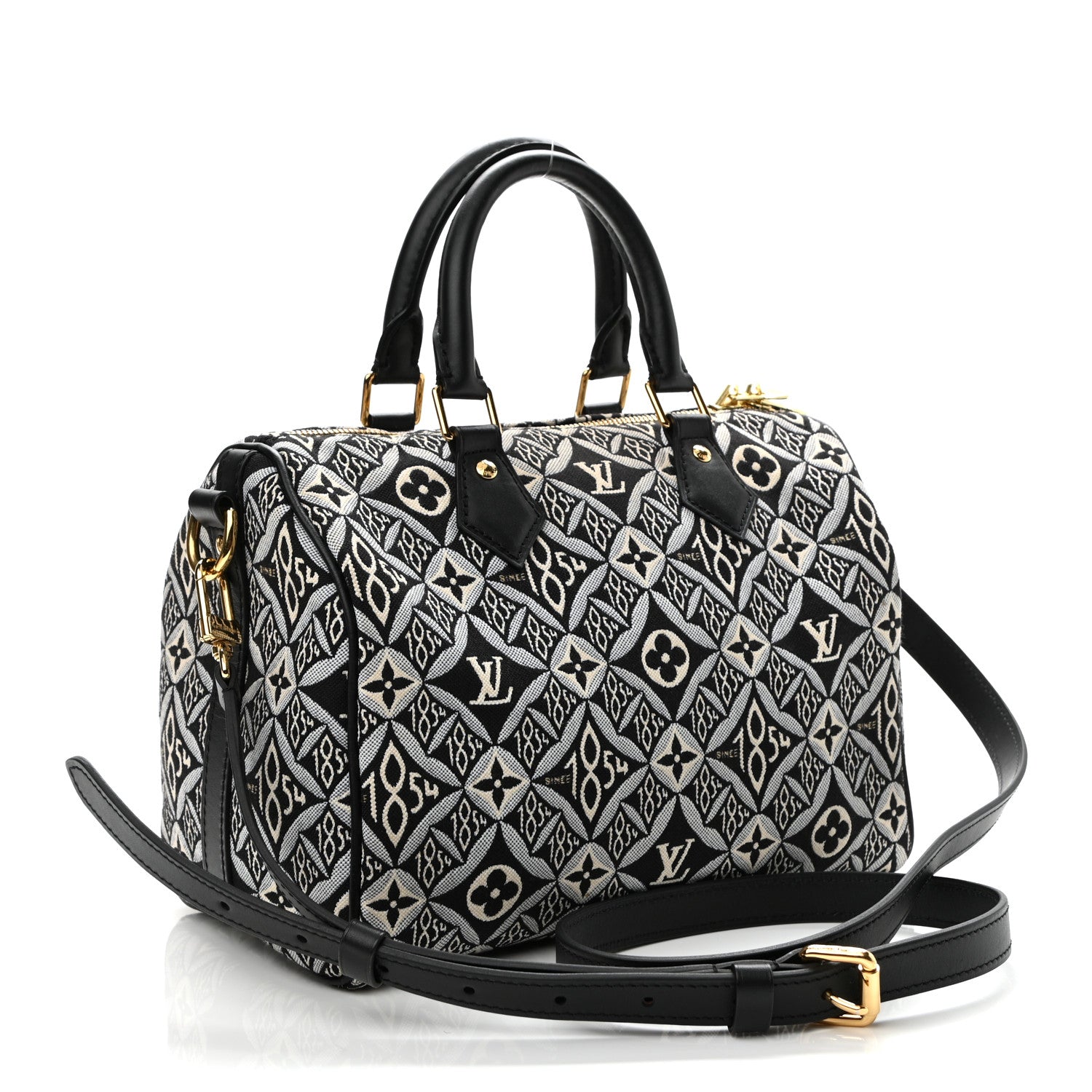 Louis Vuitton Jacquard Since 1854 Speedy Bandouliere 25 Grey 3 of 12