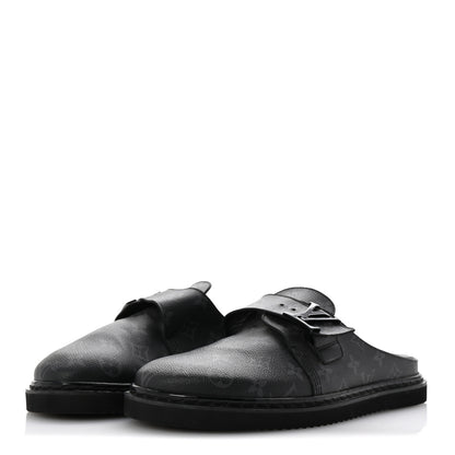 Louis Vuitton Monogram Eclipse LV Easy Mens Mule 8 Black 4 of 11