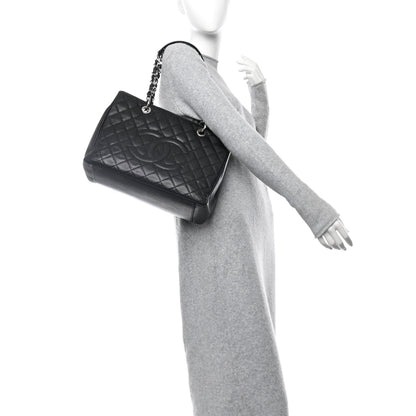 Chanel Caviar Quilted Grand Shopping Tote GST Black 2 of 12