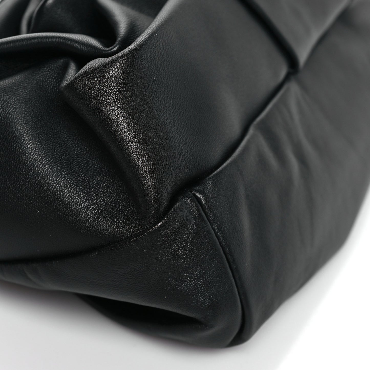 Lambskin Rose Clutch Black