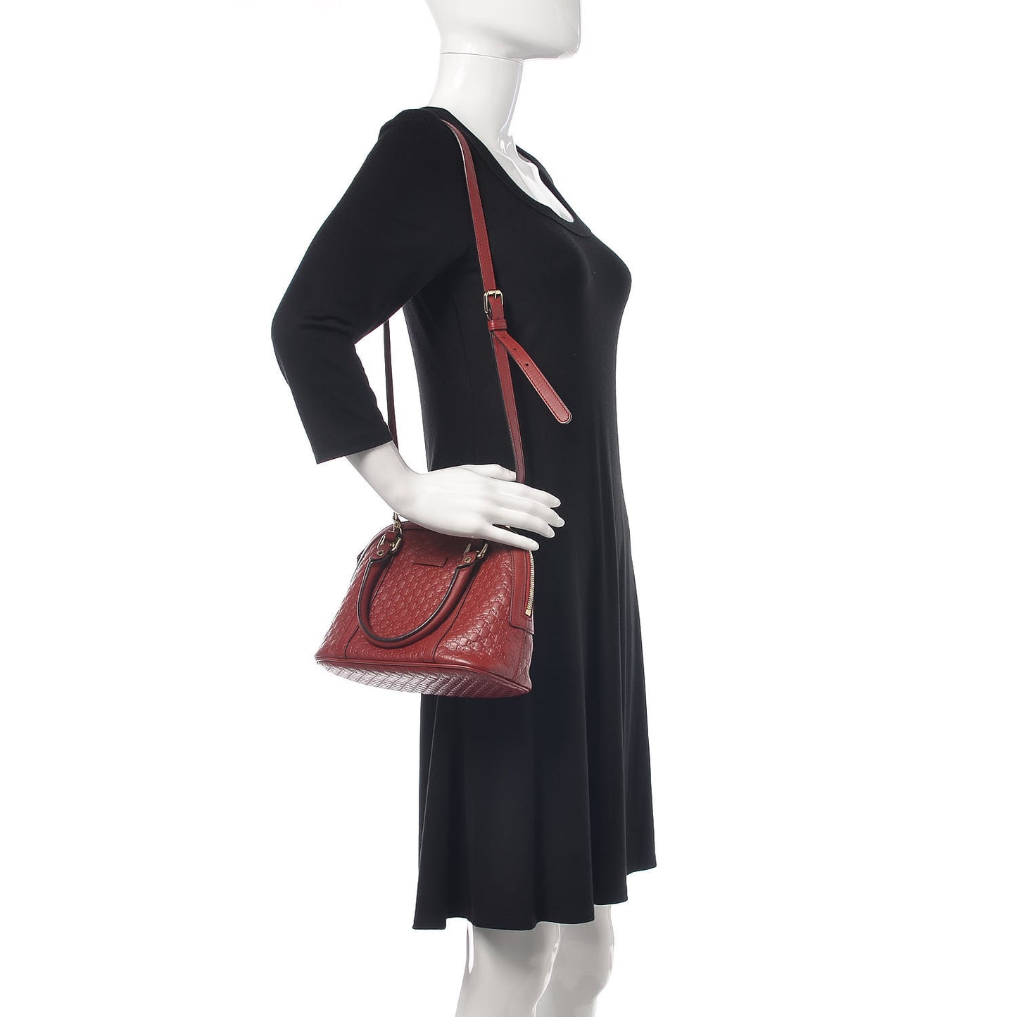 Soft Microguccissima Mini Dome Bag Rosso
