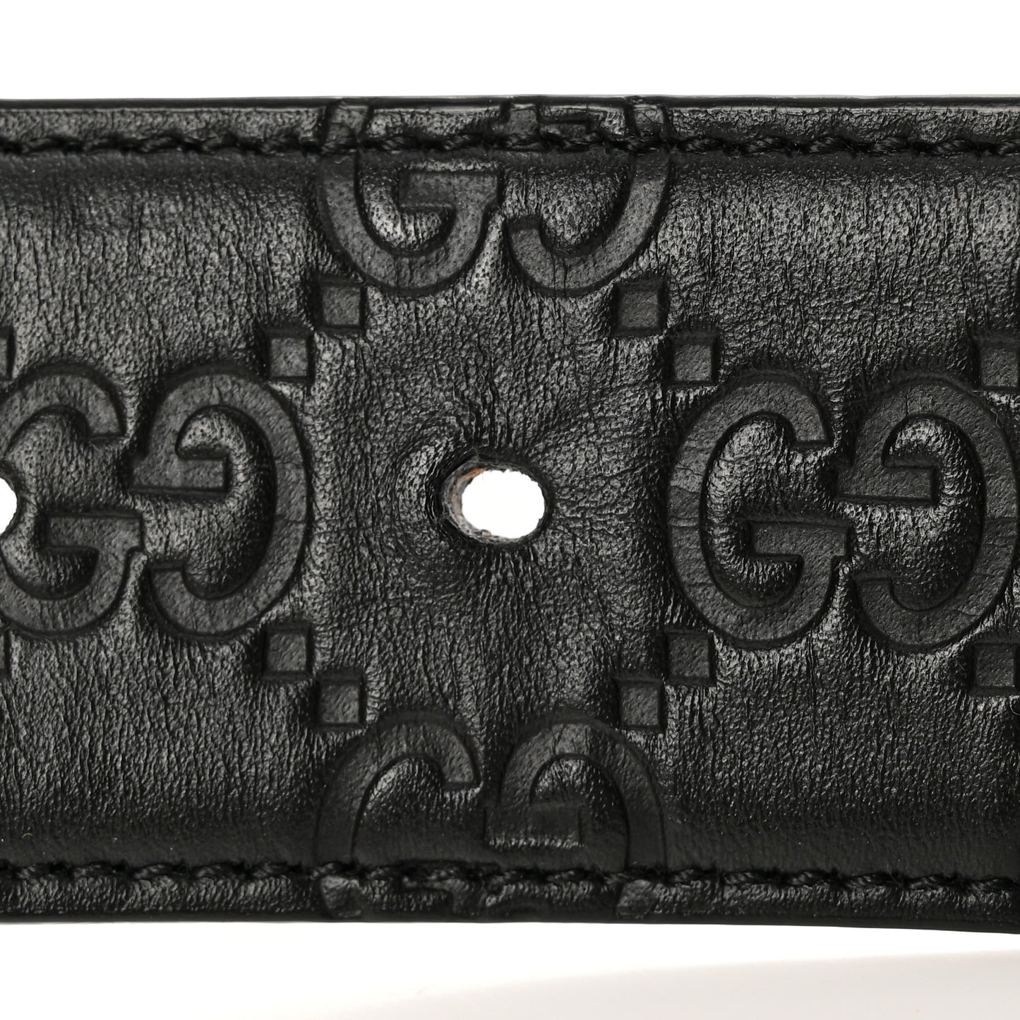 Guccissima Signature Interlocking G 40mm Belt 85 34 Black