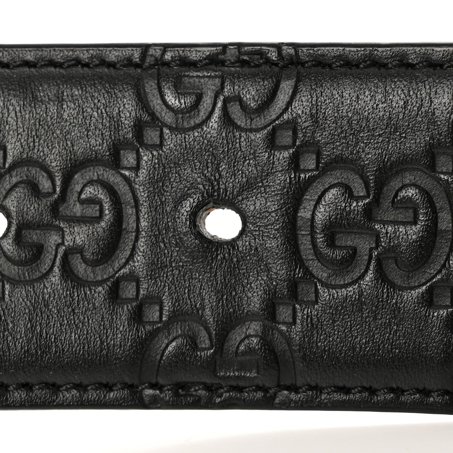 Gucci Guccissima Signature Interlocking G 40mm Belt 85 34 Black 8 of 8