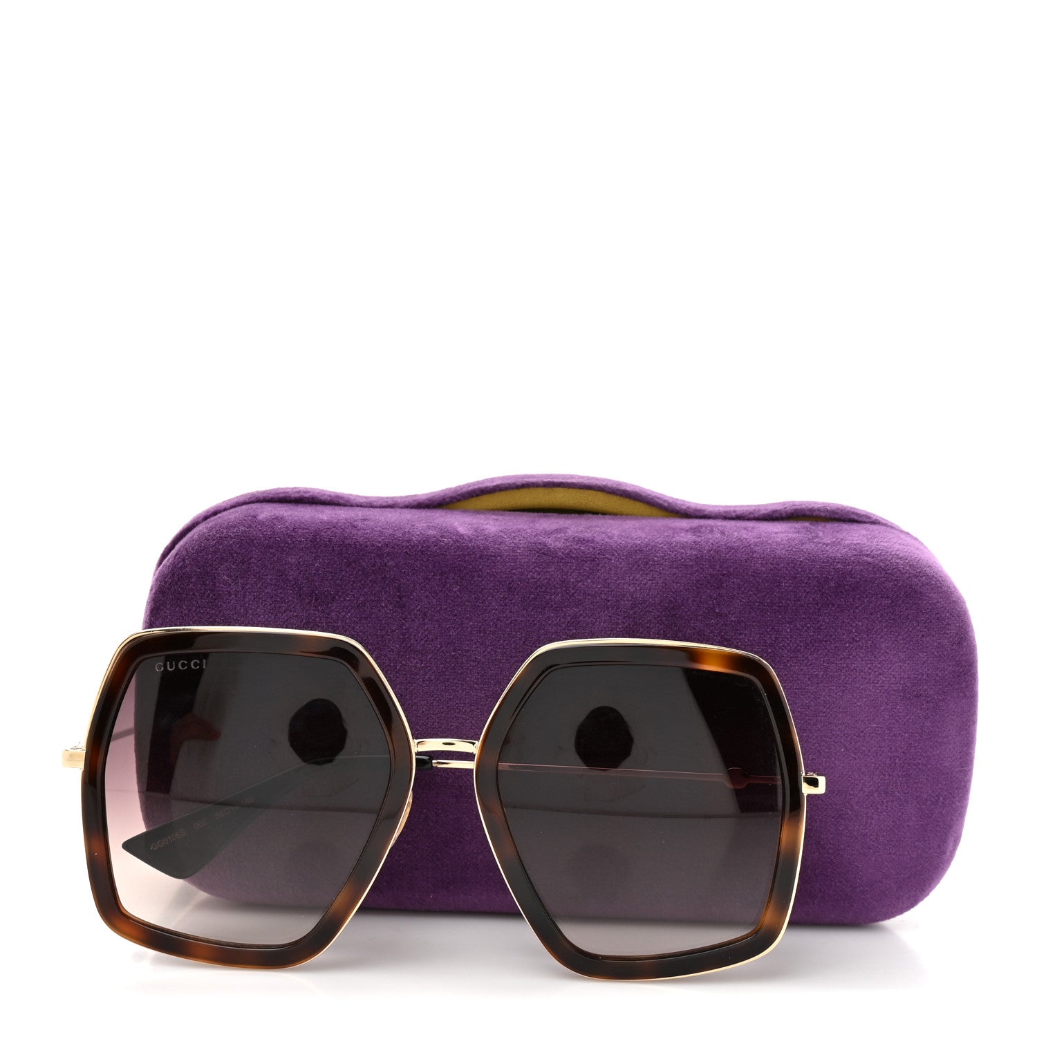 Gucci Acetate Oversize Square Frame GG0106S Sunglasses Tortoise 8 of 8