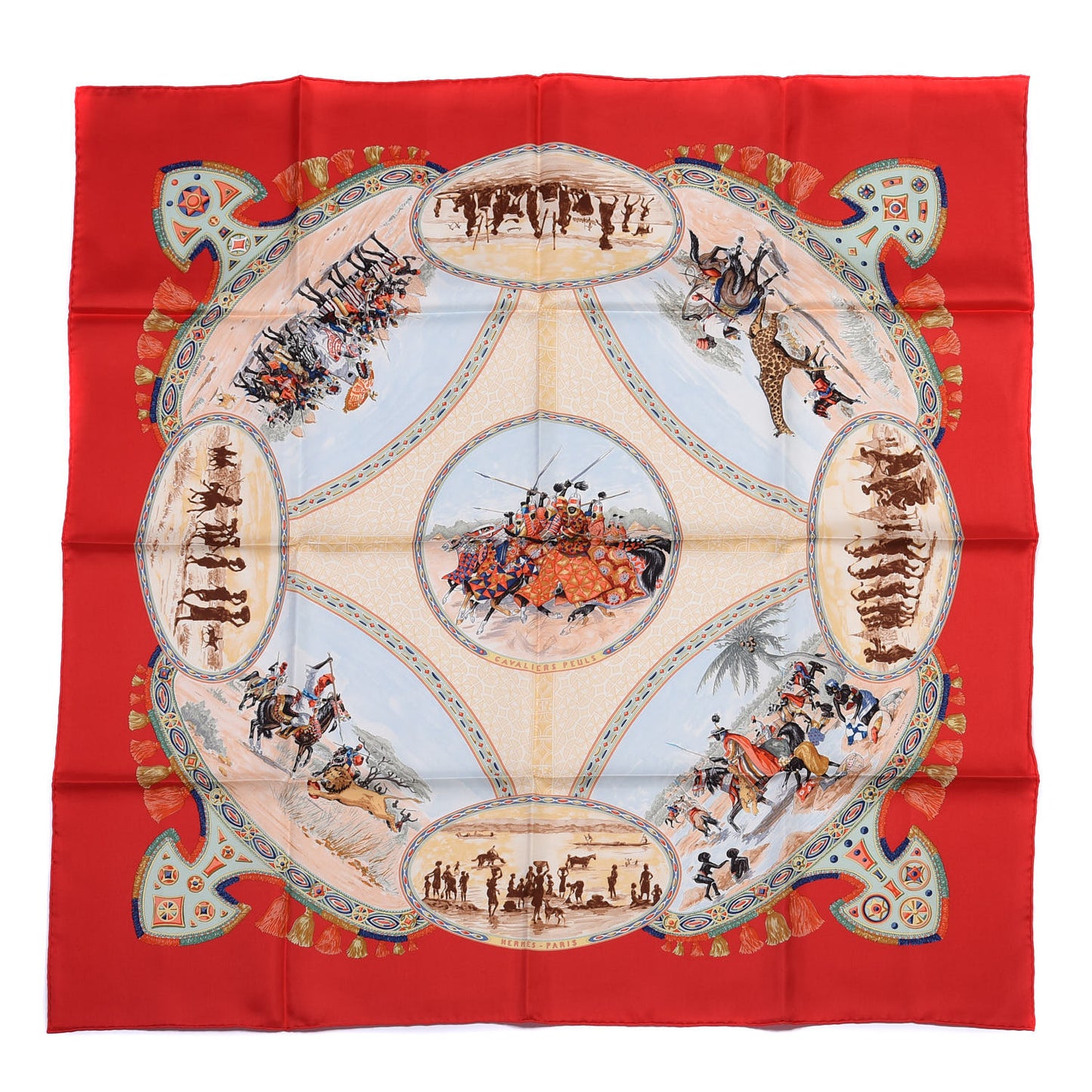 Silk Les Cavaliers Peuls Scarf 90