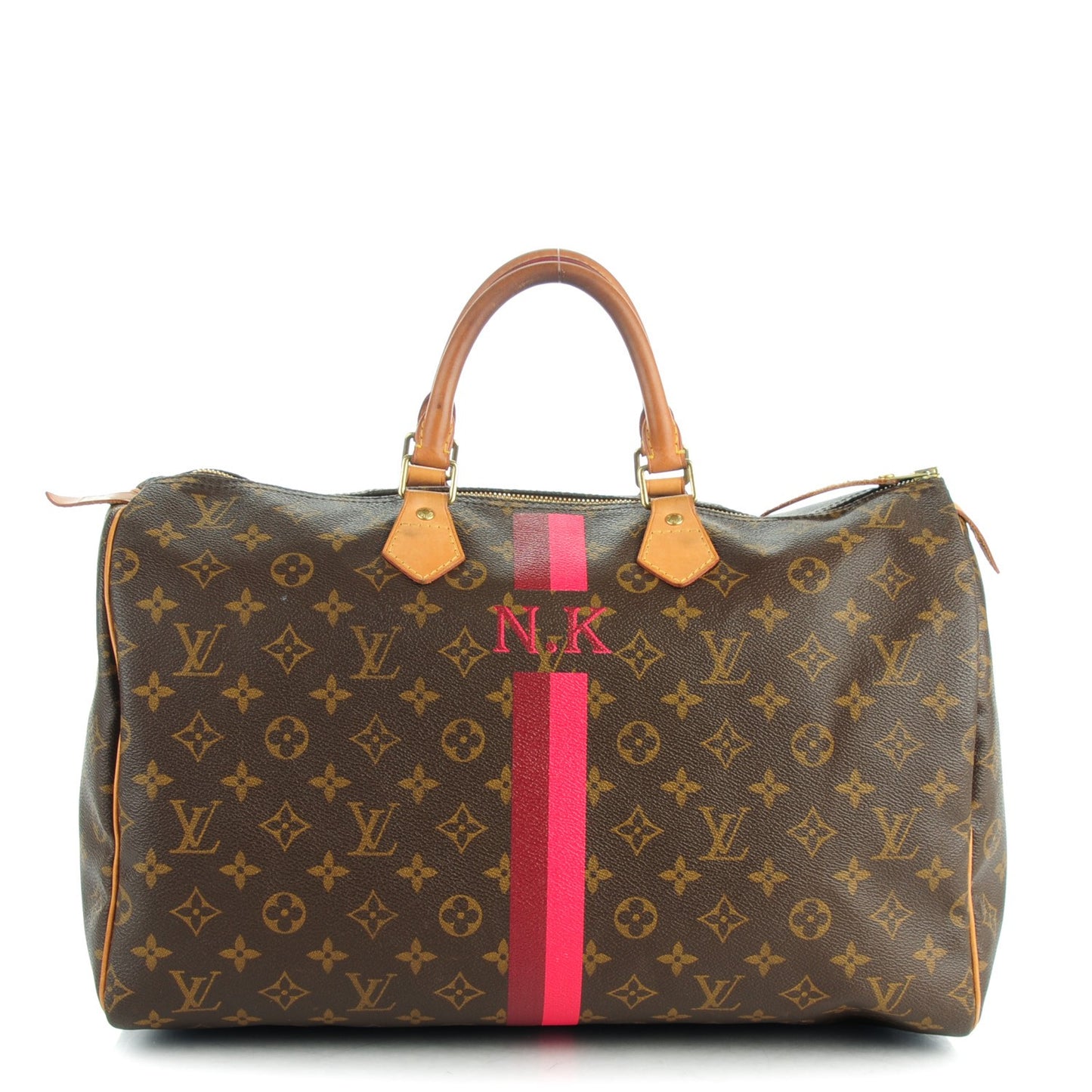 Monogram My LV Heritage Speedy 40 Bordeaux Fuchsia