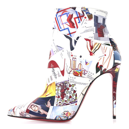 Christian Louboutin Calfskin Collage So Kate Booty 100 Ankle Boots 36.5 Multicolor 1 of 7