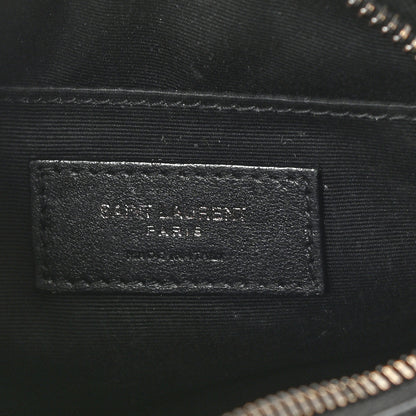 Saint Laurent Calfskin Matelasse Chevron Round Vinyle Camera Bag Black 6 of 8